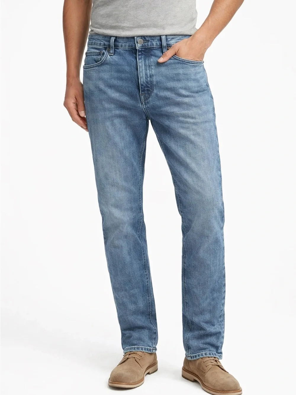 Banana Republic Men's Slim Fit Straight Jeans in Light Blue Denim size 36x32